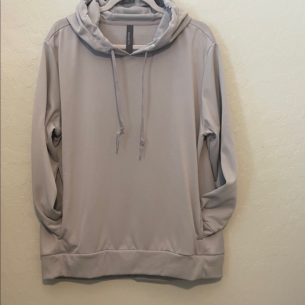Mondetta Light Lavender - Gray Hoodie Oversized & Long
